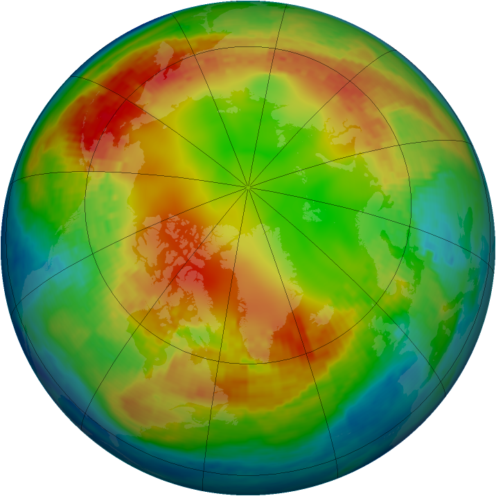 Arctic ozone map for 04 February 2002